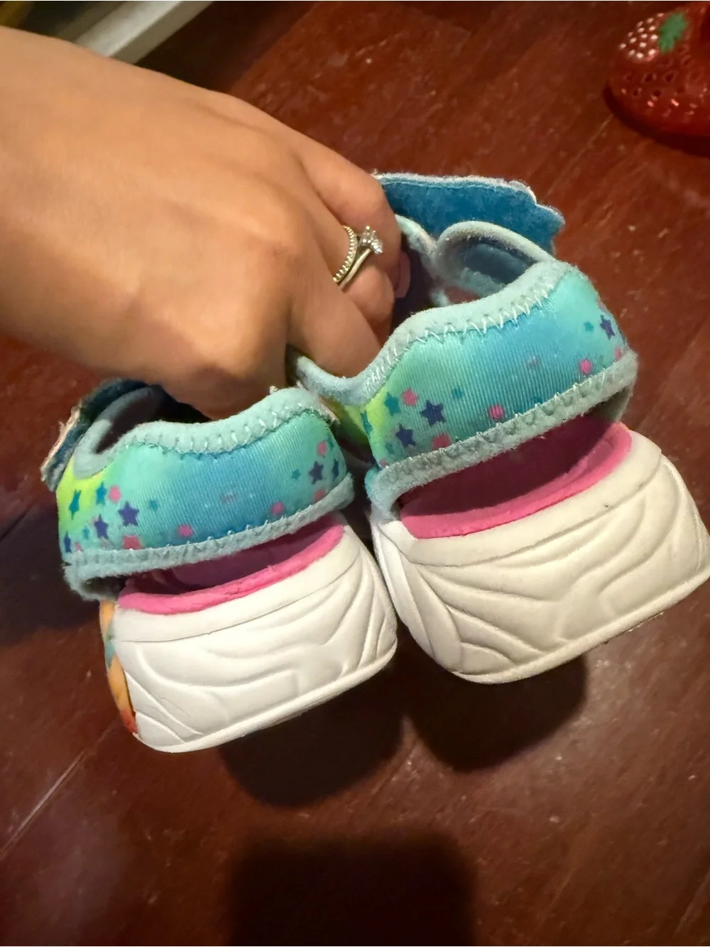 Skechers Kids Teal Multicolor Glitter Active Sandals